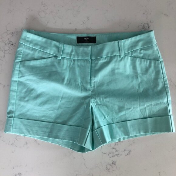 Mossimo Stretch Casual Cotton Mid Rise Cuffed Shorts Pastel Green Sz 6 NWOT - Picture 7 of 10